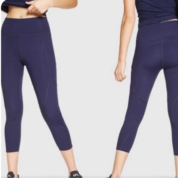 LAST CHANCE | G. Label by Goop navy cropped leggings - Picture 1 of 7